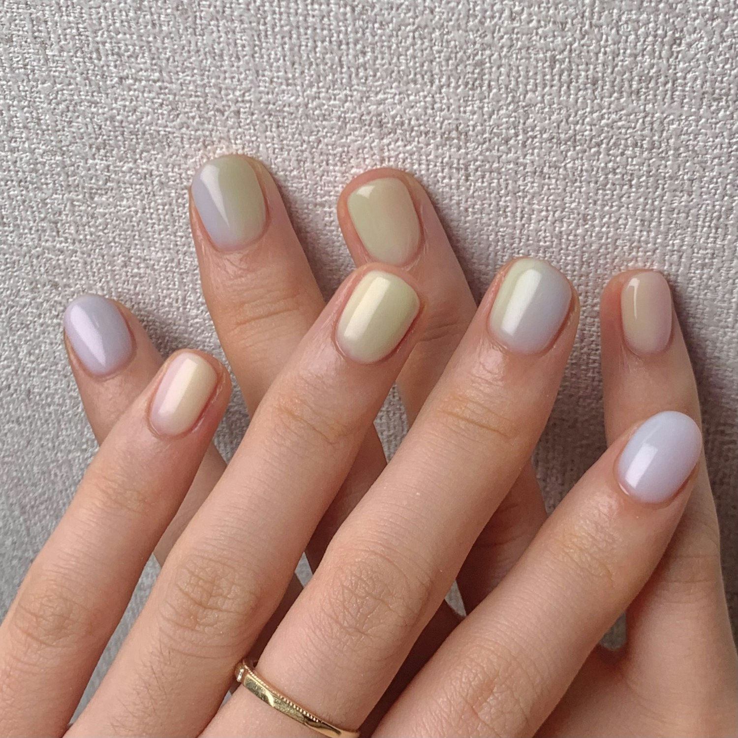 Neutral polished nails